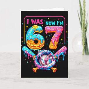 7th Birthday Boys I Was 6 Now Im 7 Baseball Ice Cr Card