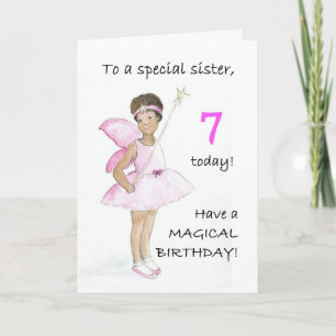 7th Birthday Card for a Sister
