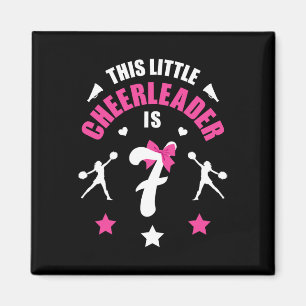 7th Birthday Cheerleader Girl T Shirt 7 Years Old Magnet