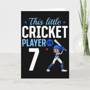 7th Birthday Cricket Player Card