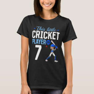 7th Birthday Cricket Player T-Shirt