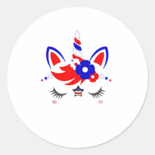7th Birthday Dabbing Unicorn Party Gift 7 Years Ol Classic Round Sticker