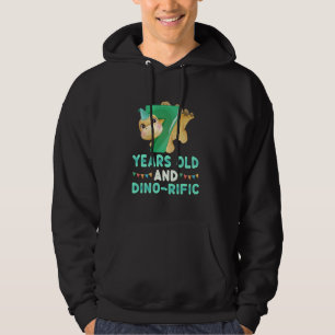 7th Birthday Dinosaur Boys Party T Rex 7 Year Old Hoodie