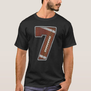 7th Birthday Football 7 years old Kid Football T-Shirt