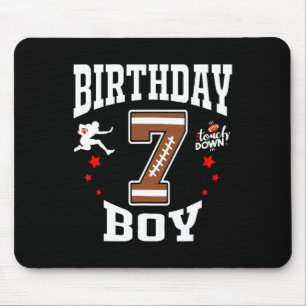 7th Birthday Football Boy Shirt - 7 Years Old Kid Mouse Pad
