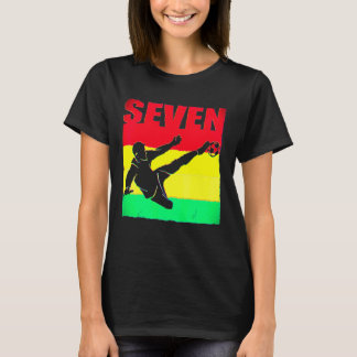 7th Birthday For Boys Girl 7 Year Old Football Soc T-Shirt
