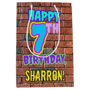 7th Birthday: Fun, Urban Graffiti Inspired Look Medium Gift Bag