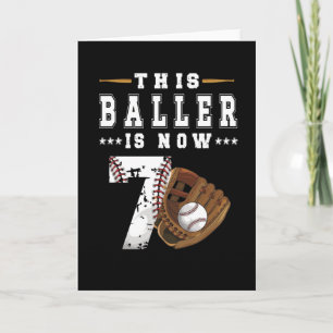 7th Birthday Gift Baseball Player 7 Year Old Boy Card