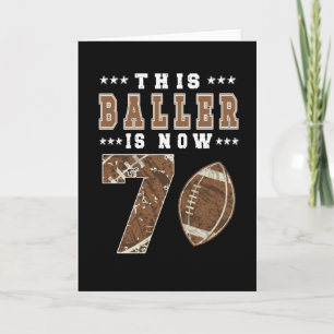 7th Birthday Gift Football Player 7 Year Old Boy Card