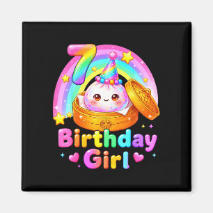 7th birthday girl dumpling kawaii pastel anime 7 magnet