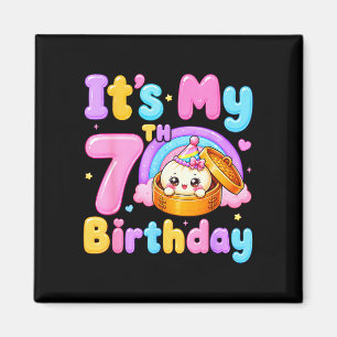 7th birthday girl kawaii dumpling anime birthday magnet