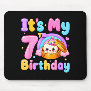 7th birthday girl kawaii dumpling anime birthday mouse pad