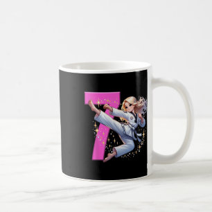 7th Birthday Girl Martial Arts Party Taekwondo Kar Coffee Mug