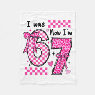 7th Birthday Girl Outfit was 6 7 Year Old Seven Fleece Blanket