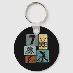 7th Birthday Girls Field Hockey 7 Years Of Hockey Key Ring