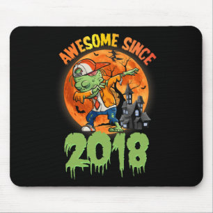 7th Birthday Halloween Dabbing Zombie Awesome Sinc Mouse Pad