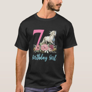 7th Birthday Horse 7 Years Seven Finally 7 Birthda T-Shirt