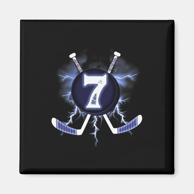 7th Birthday - Ice Hockey 7 years old  Magnet (Front)