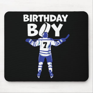 7th Birthday Ice Hockey Boy 7 Year Old Hockey Play Mouse Pad