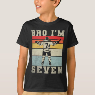 7th Birthday Ice Hockey Boy 7 Year Old Hockey Play T-Shirt