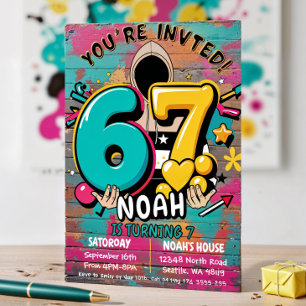 7th Birthday Invitation