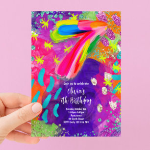 7th Birthday Invitation