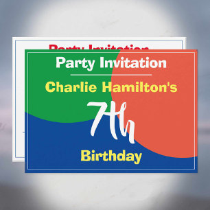 7th Birthday Invitation