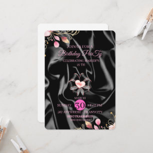 7th birthday invitation sparkling pink27th digital