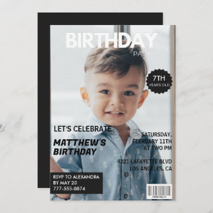 7th birthday invitations for him Magazine Cover