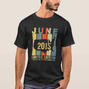 7th Birthday June 2015 7 Years Of Being Awesome T-Shirt