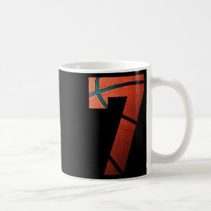 7th Birthday Party Bysketbyll Print Number 7 Tee Coffee Mug