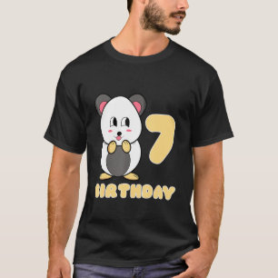 7th Birthday Party Kid Hamster Idea Girl Boy Pet T-Shirt