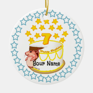 7th Birthday Party Mouse Birthday  ornaments