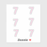 7th Birthday Pink Number Seven Pattern Custom Age<br><div class="desc">Designed for birthday celebrations!</div>
