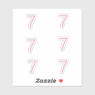 7th Birthday Pink Number Seven Pattern Custom Age