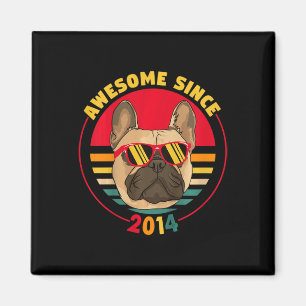 7th Birthday Retro French Bulldog Awesome Since 20 Magnet