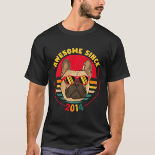 7th Birthday Retro French Bulldog Awesome Since 20 T-Shirt