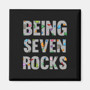 7th Birthday Rock Climber 7 Year Old Being Seven R Magnet