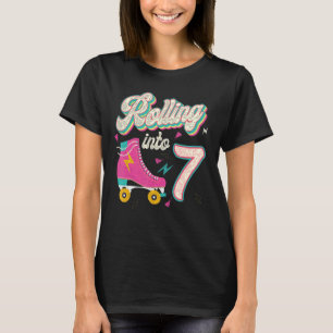 7th Birthday Roller Skates Rolling Into 7 Years Ol T-Shirt