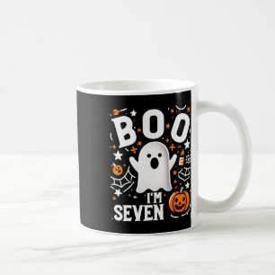 7th Birthday Seven Year Old Boo I'm Seven! Hallowe Coffee Mug