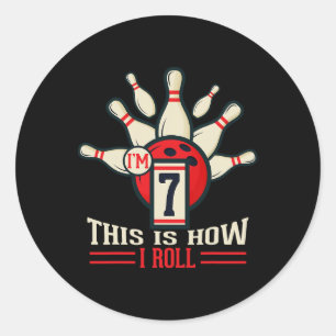 7th Birthday Shirt 7 Years Old This Is How I Roll Classic Round Sticker