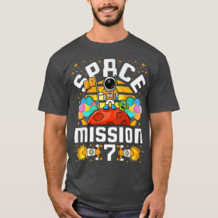 7th Birthday Space Mission 7 Years Old Astronaut T-Shirt