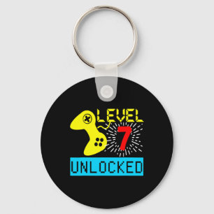 7th Birthday T Shirt Boys Video Game Gamer Boys Co Key Ring