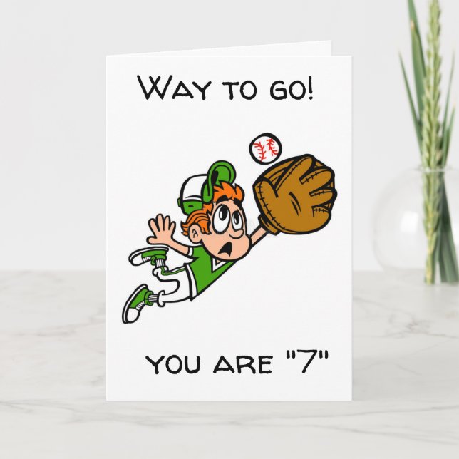 *7th BIRTHDAY* TO YOUR BASEBALLL PLAYER Card (Front)