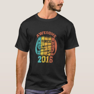 7th Birthday Vintage 2016 Retro 7 Years old Guitar T-Shirt