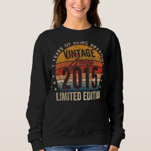 7th Birthday Vintage June 2015 7 Years Old Sweatshirt