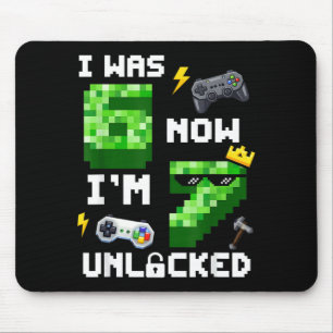 7th Birthday was 6 7 Unlocked 67 Boys Kids Youth Mouse Pad