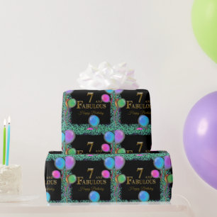 7th Birthday Wrapping Paper