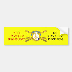 7TH CAVALRY REGT 1ST CAVALRY DIV BUMPER STICKER