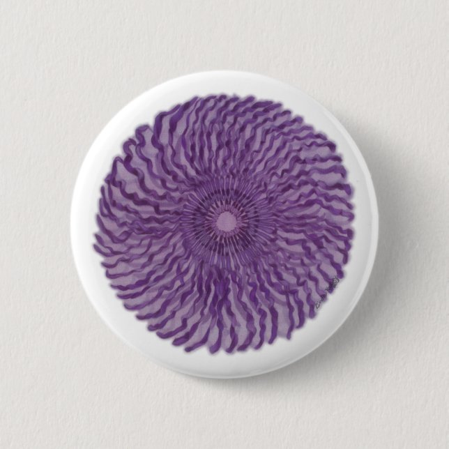 7th Chakra Healing Art - #2 6 Cm Round Badge (Front)